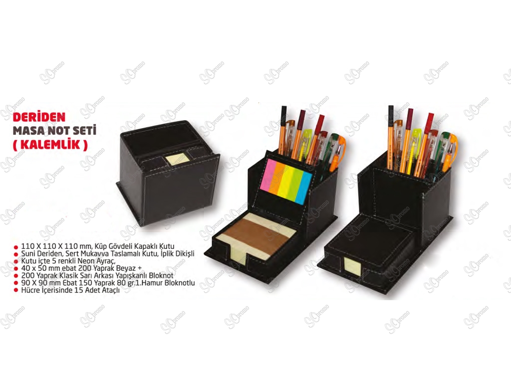 Deri Masa Not Defteri - Kalemlik